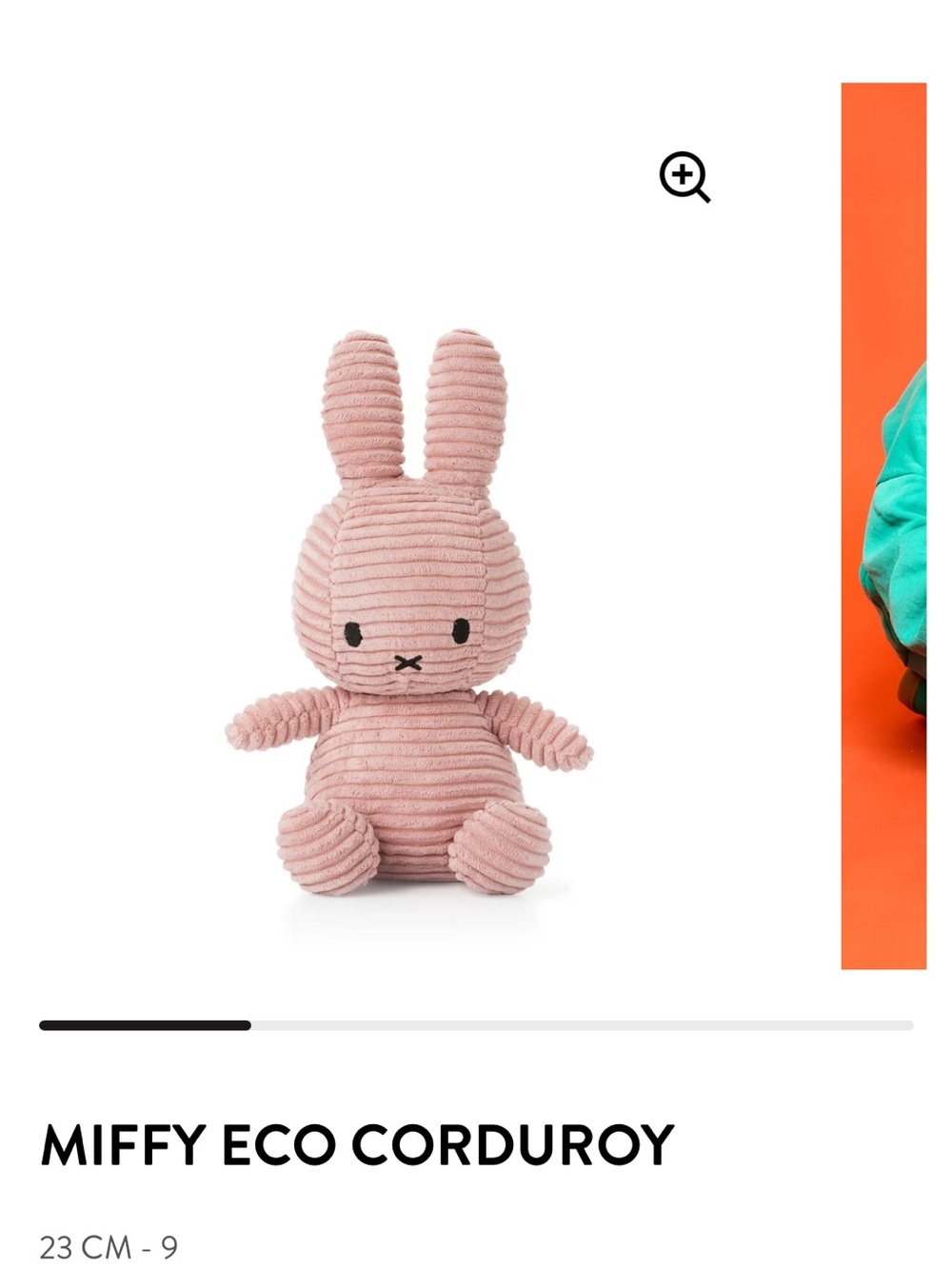 miffy Pink Corduroy Bunny Plush